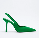Elegant Curve Slingback Pumps