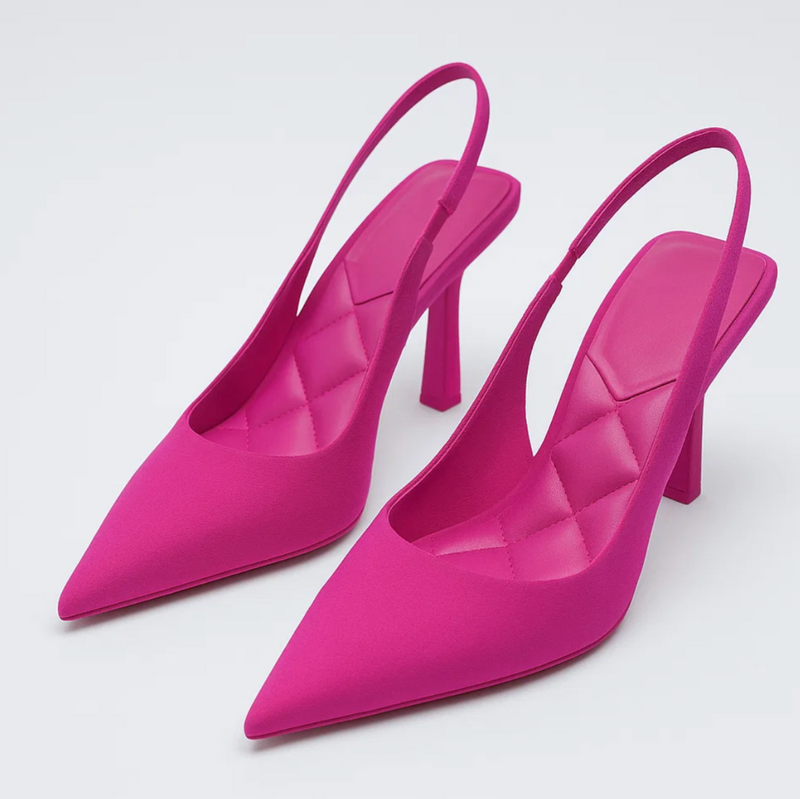 Elegant Curve Slingback Pumps