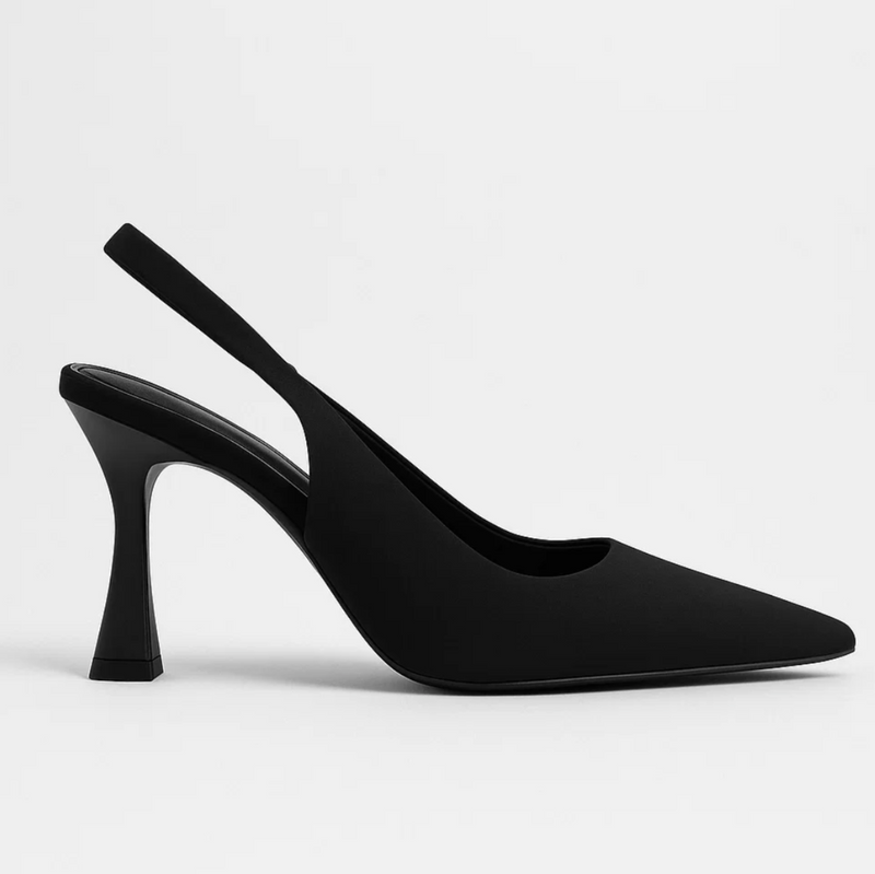 Elegant Curve Slingback Pumps