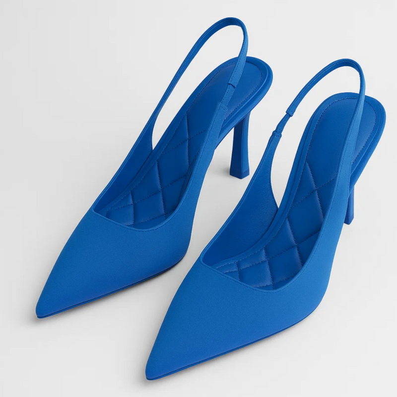 Elegant Curve Slingback Pumps