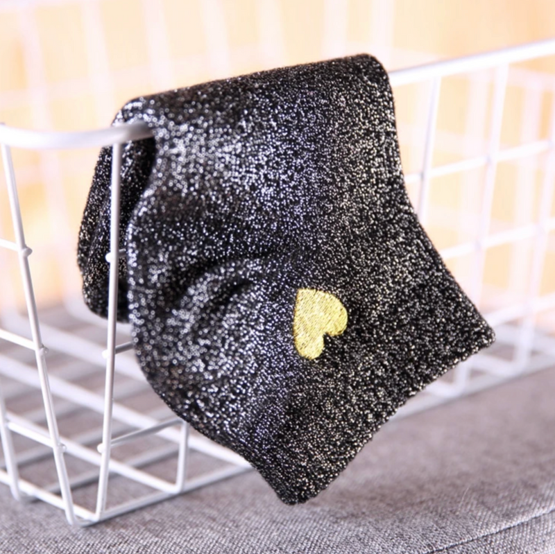 Hart glitter sokken