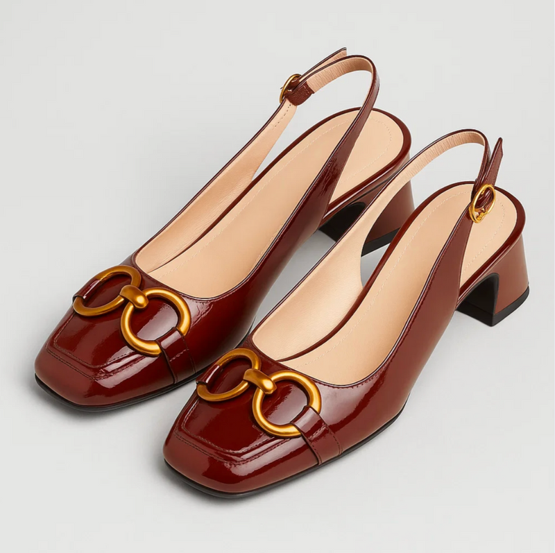 Novara | Leren slingback pumps