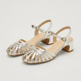 Vera Noir |  Metallic Sandalen