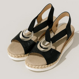 Sandalen met zilver detail