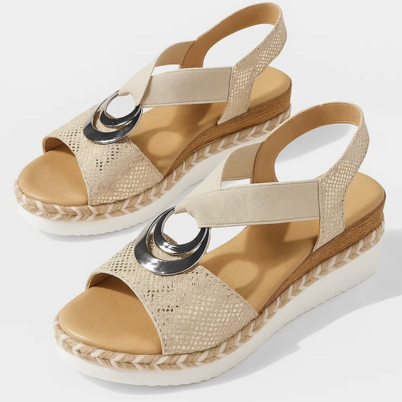 Sandalen met zilver detail