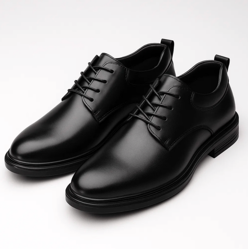Klassieke zwarte leren heren schoenen